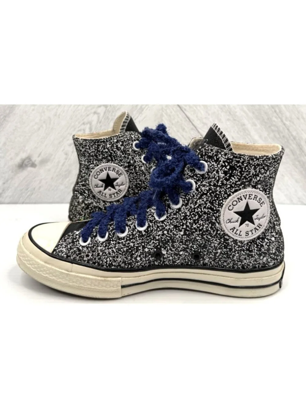 Converse x JW Anderson Chuck 70 Hi Womens 8.5 Black Multicolor Glitter Pack - Picture 5 of 16